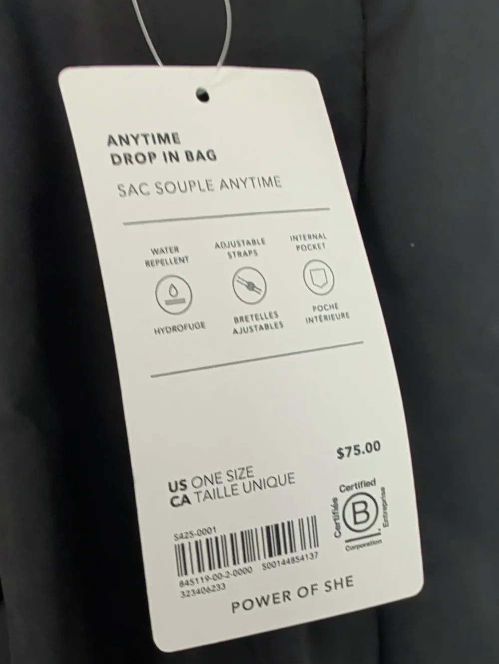 Athleta Any Time Drop In Bag NWT